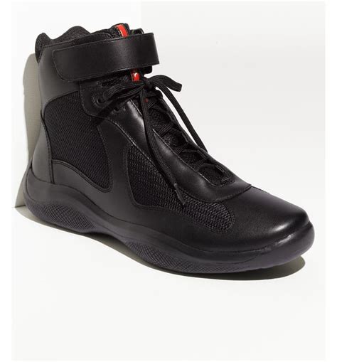 men high top prada shoes|high top Prada americas cup.